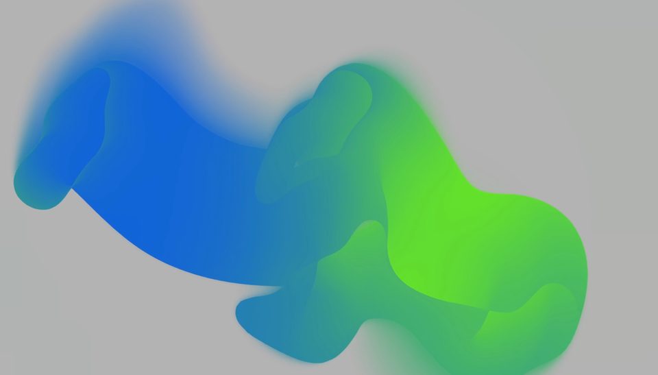 color-ramp study in blue and green for shading development